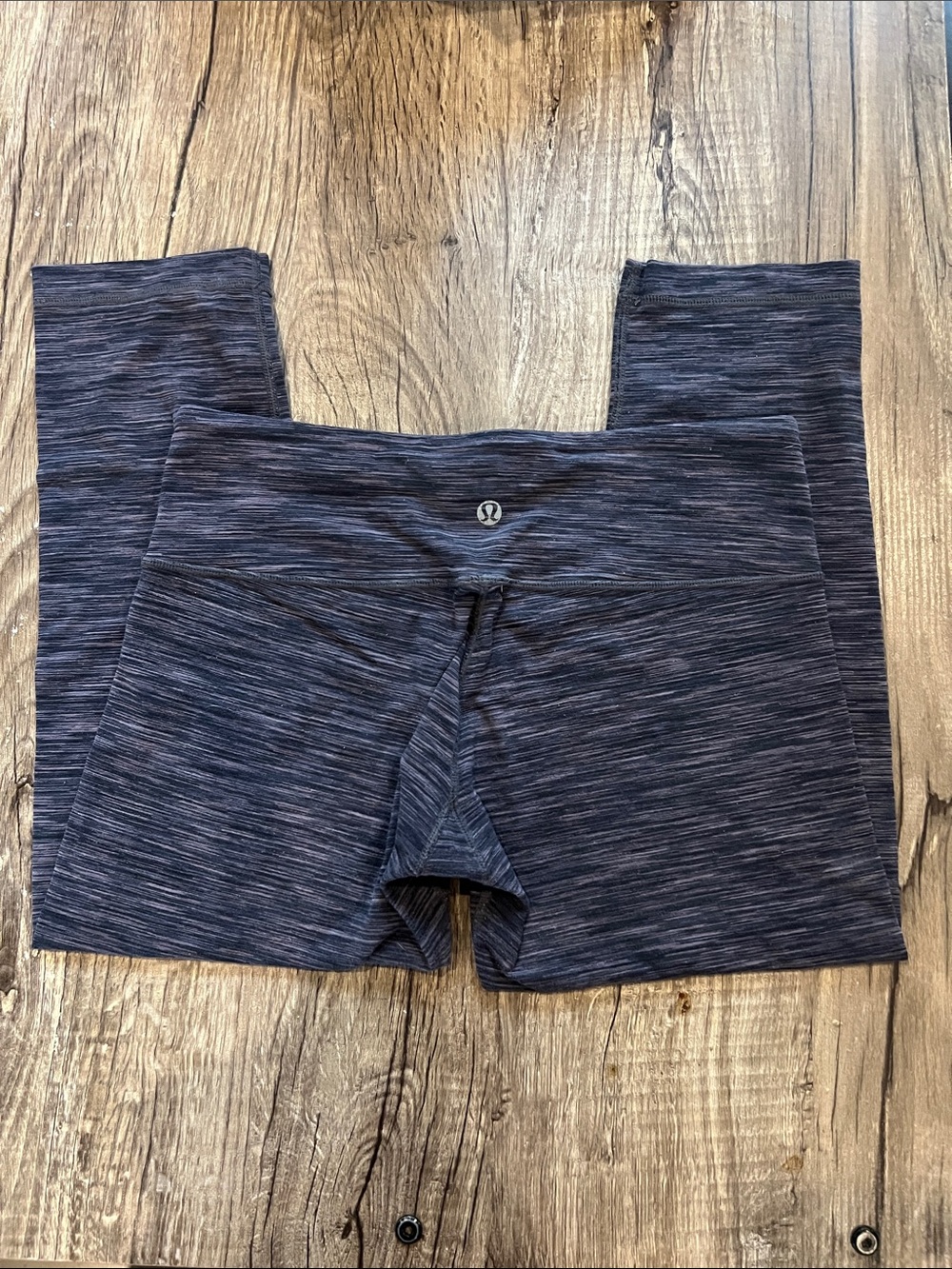 lululemon athletica Navy Space-Dye 3/4 Leggings Size 6
